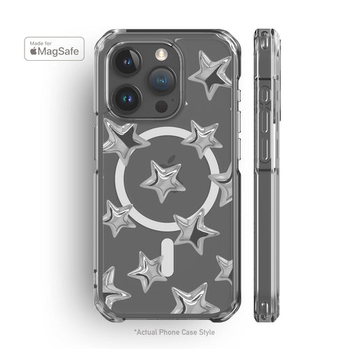 3D Stars Clear MagSafe iPhone Case