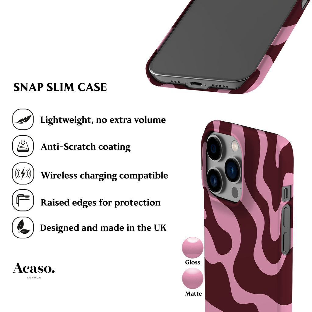 Abstract Pink Wave Phone Case