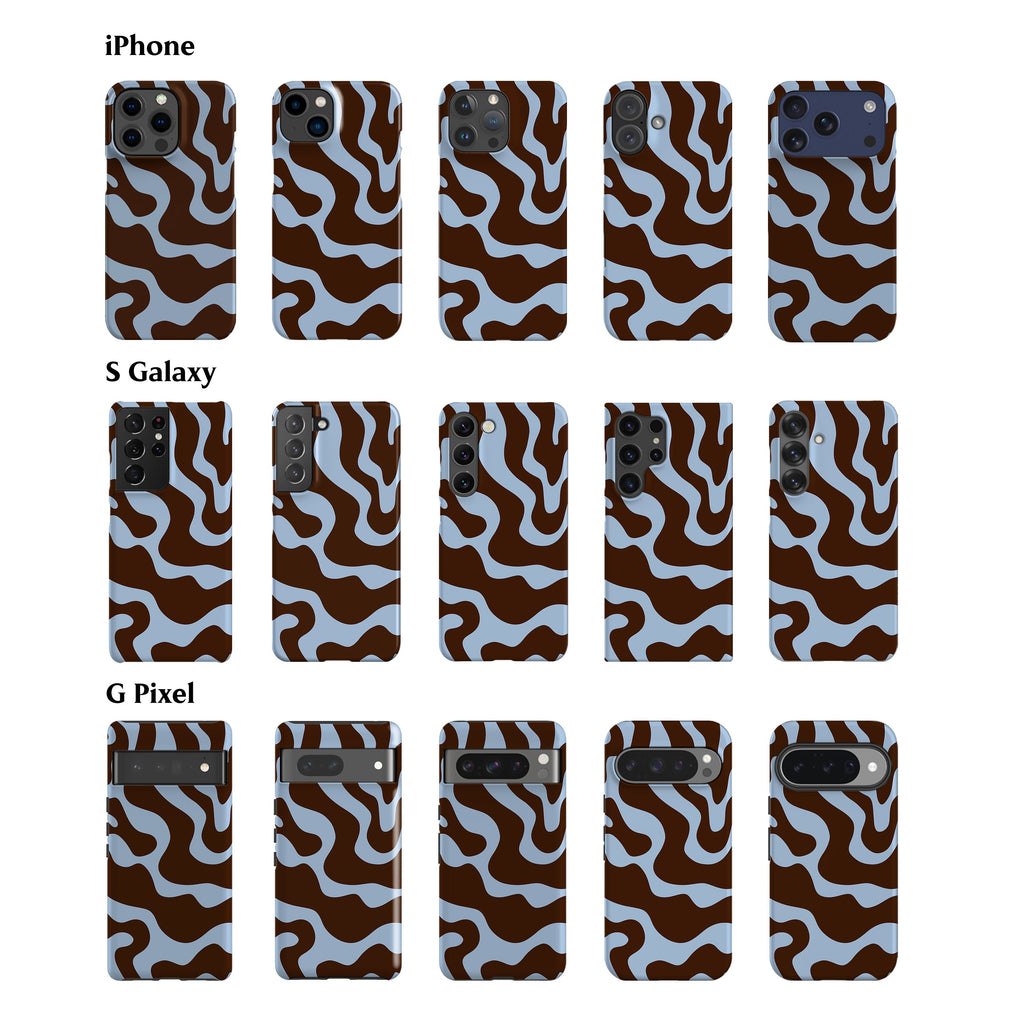 Abstract Chocolate Wave Phone Case