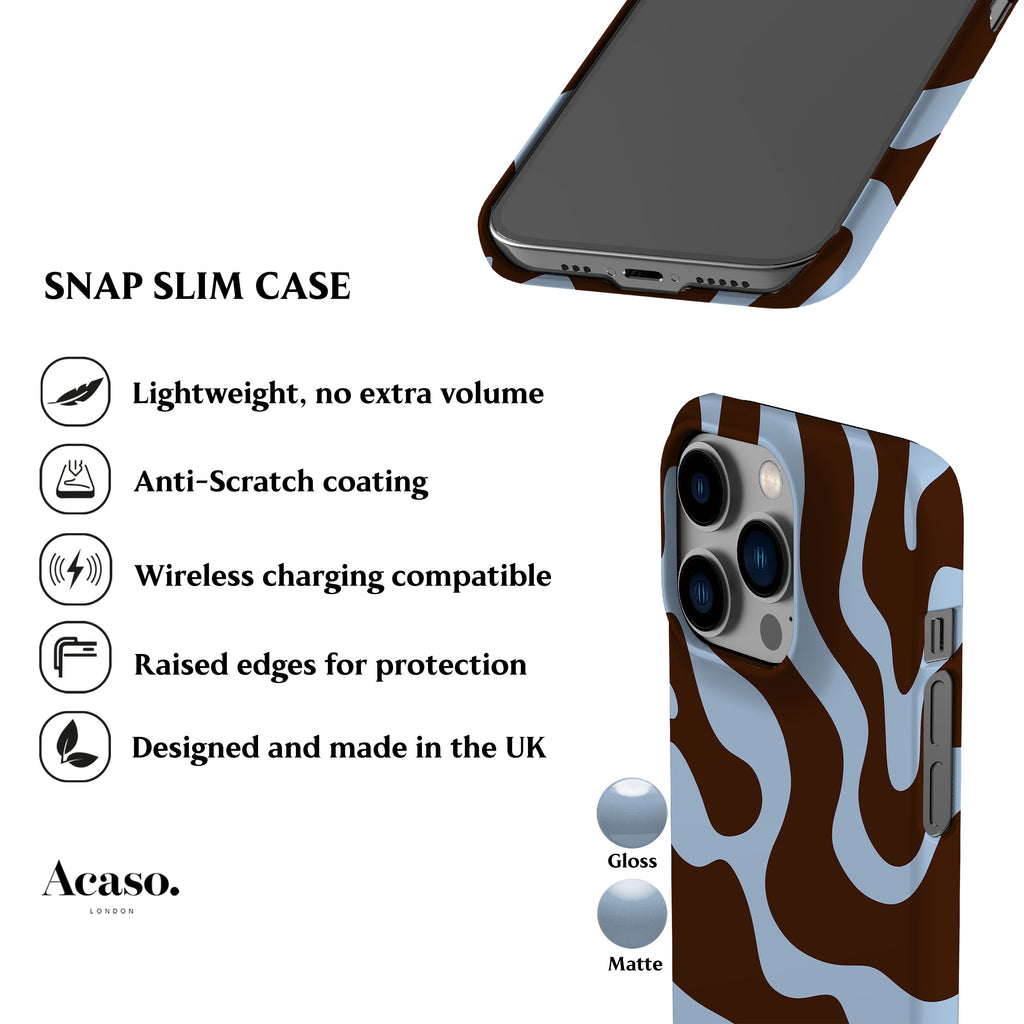 Abstract Chocolate Wave Phone Case