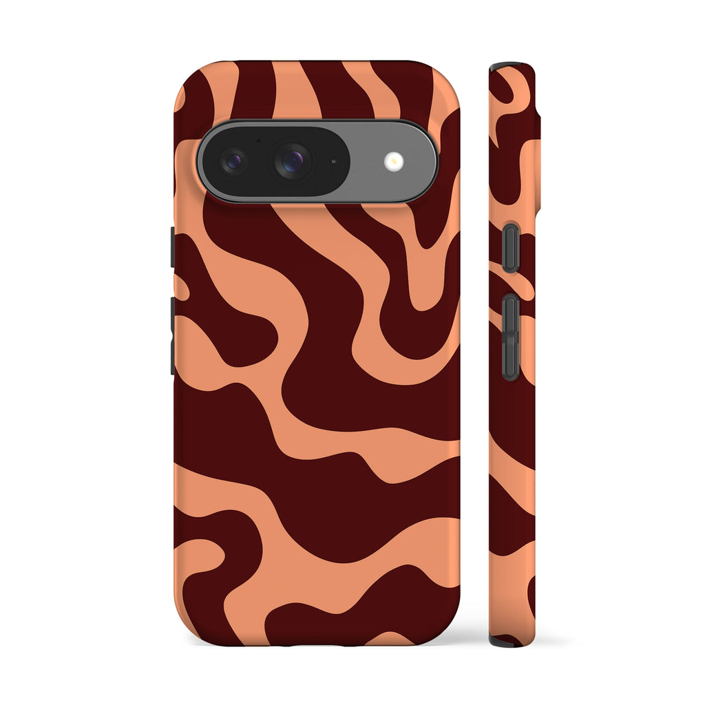 Abstract Peach Wave Phone Case