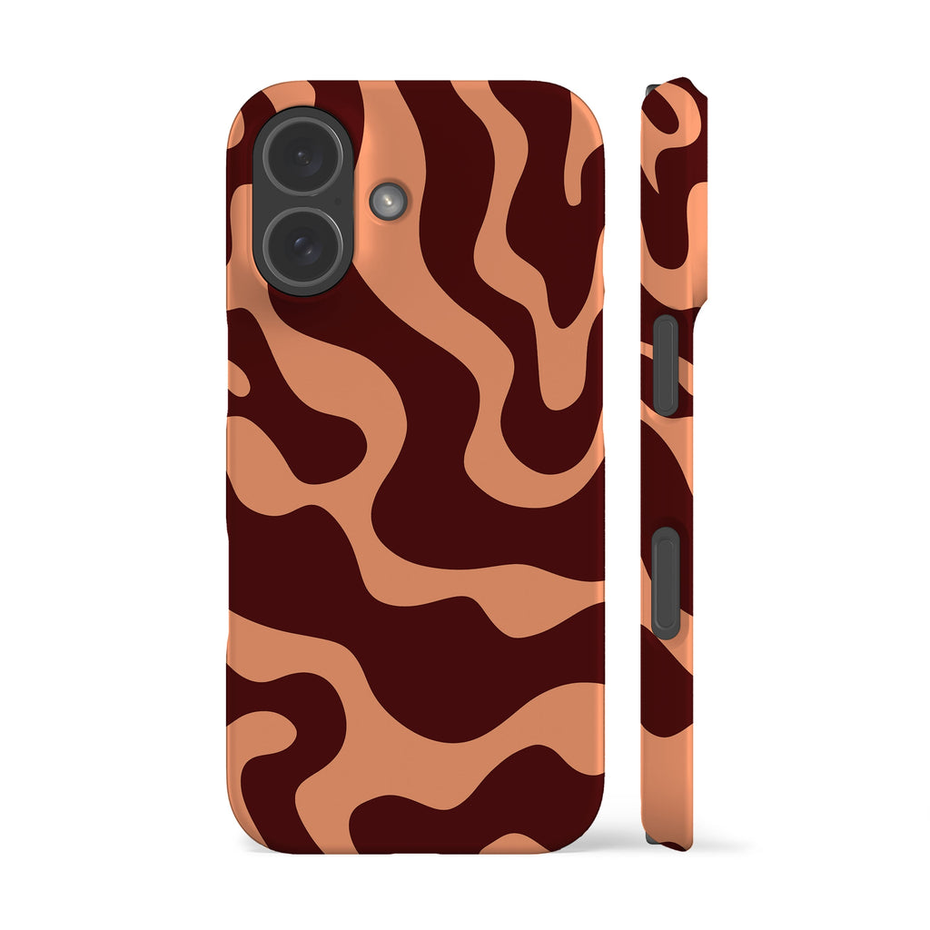 Abstract Peach Wave Phone Case
