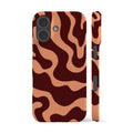 Abstract Peach Wave Phone Case