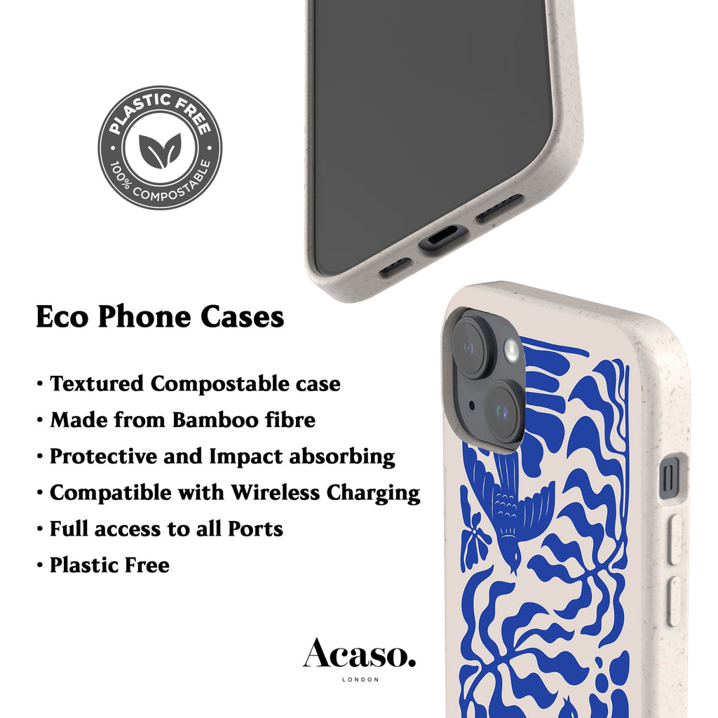 Abstract Swallows Eco-Friendly Phone Case