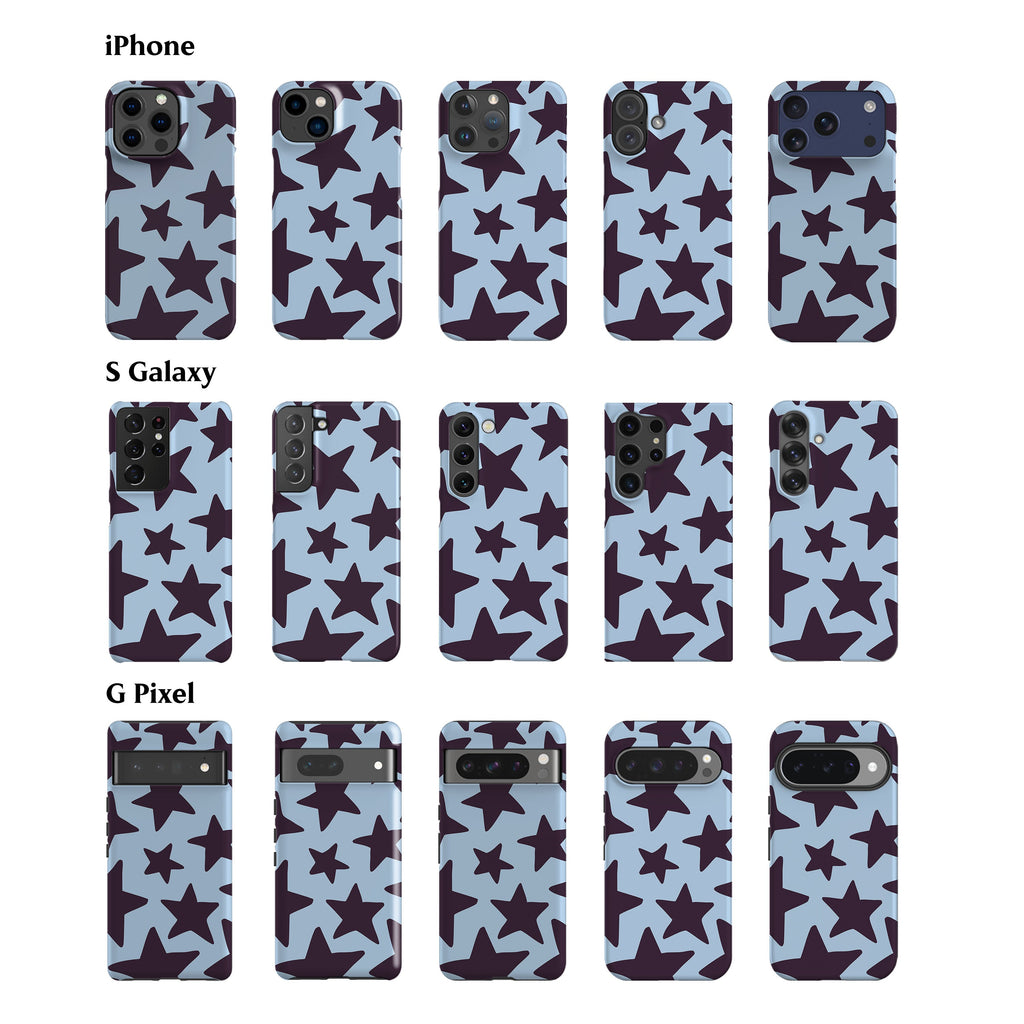 Blueberry Big Stars Phone Case