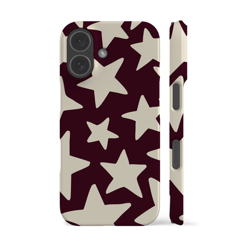Dark Plum Big Stars Phone Case