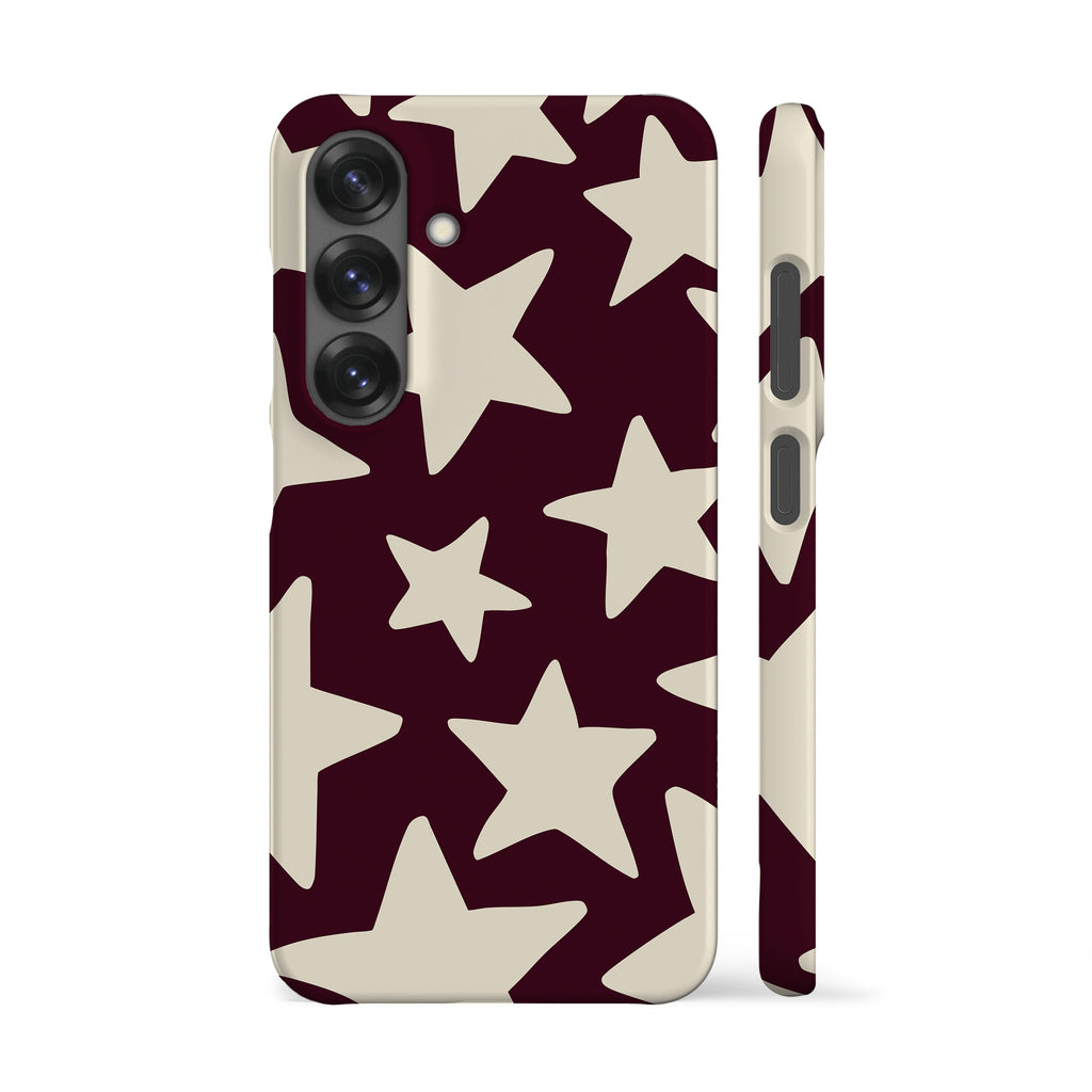 Dark Plum Big Stars Phone Case