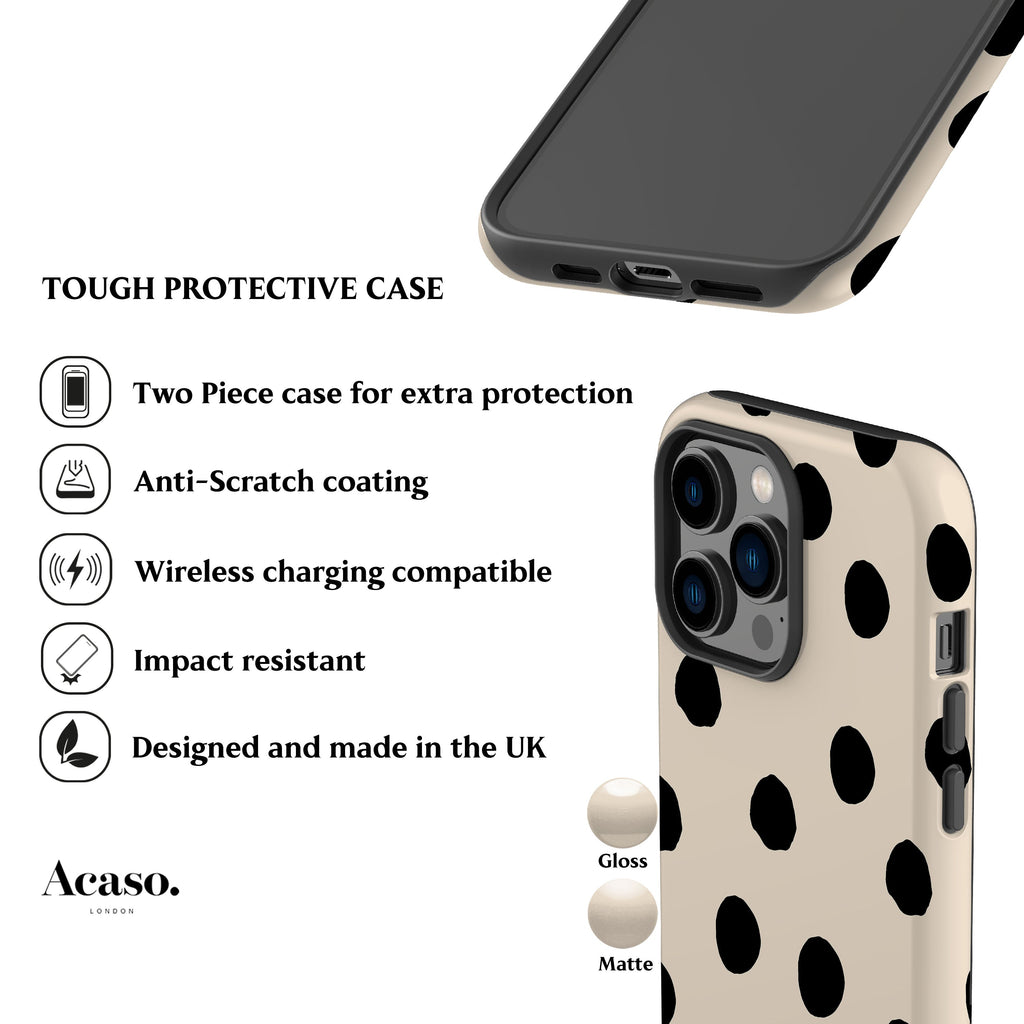 Cream Ella Dots Phone Case