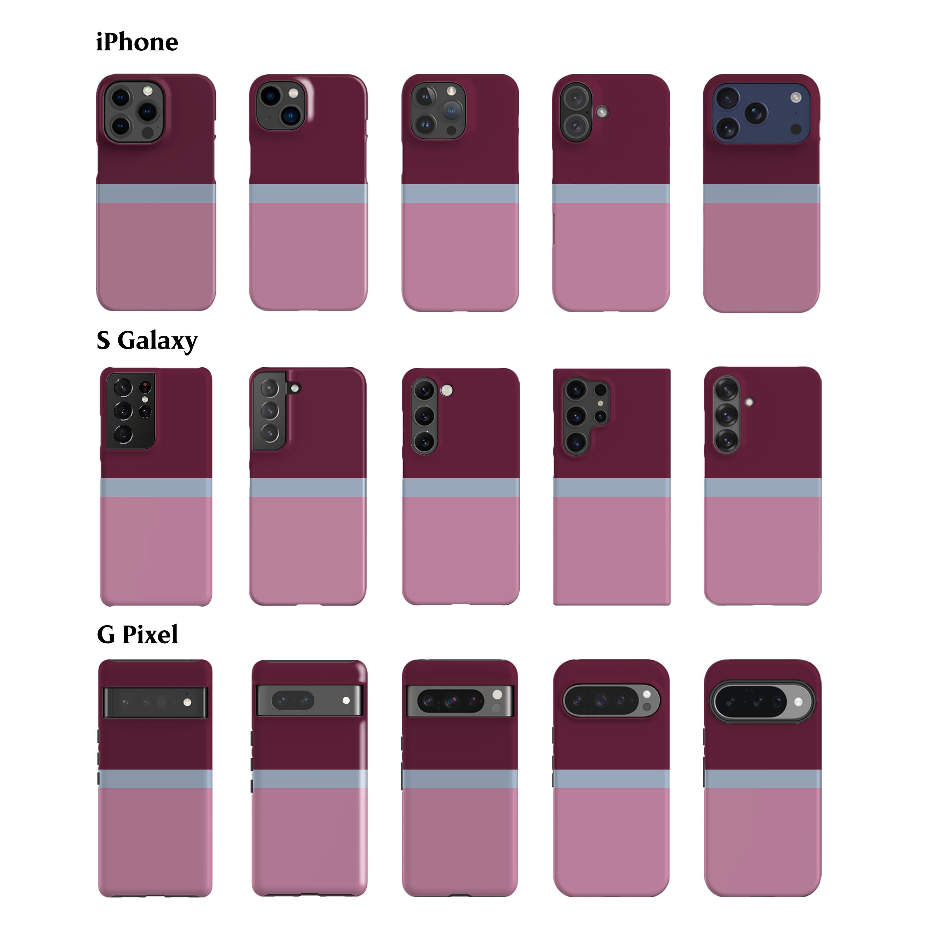 Scandi Plum Block Color Phone Case