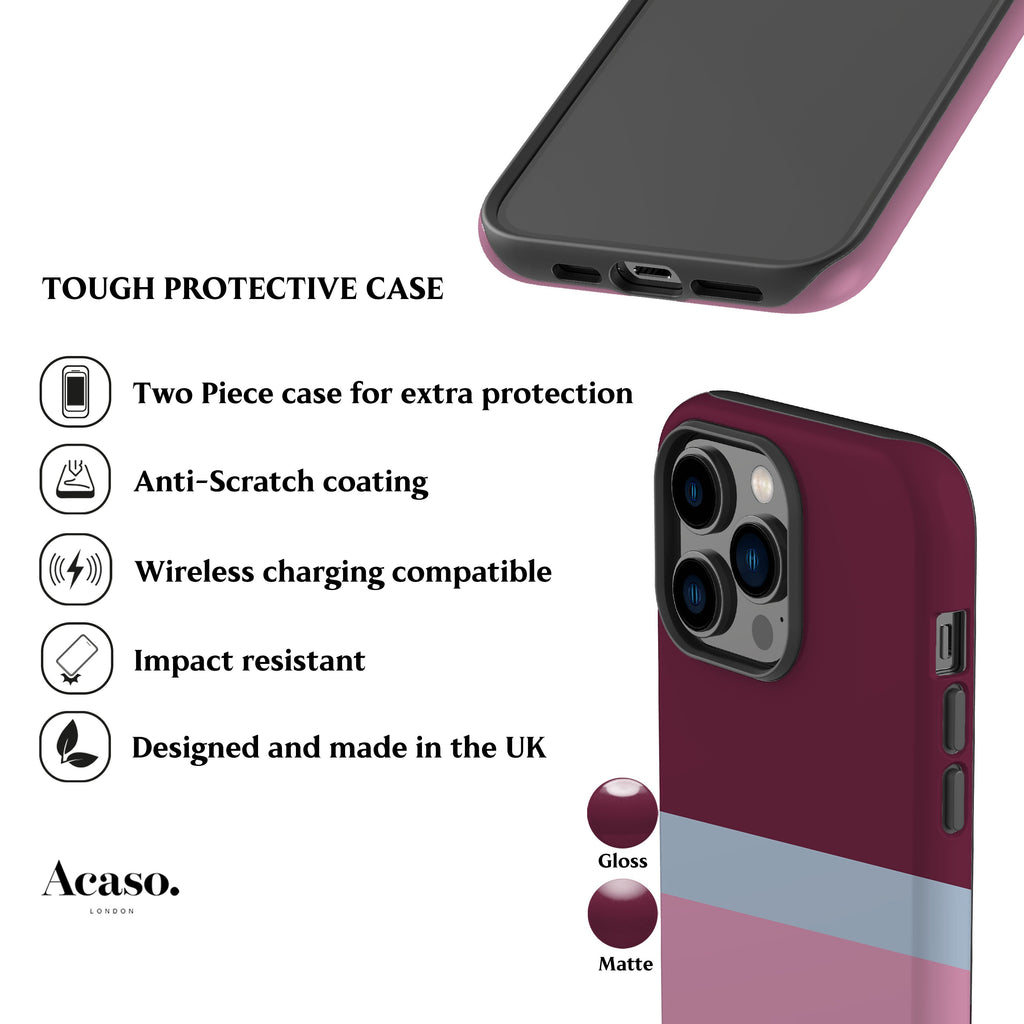 Scandi Plum Block Color Phone Case