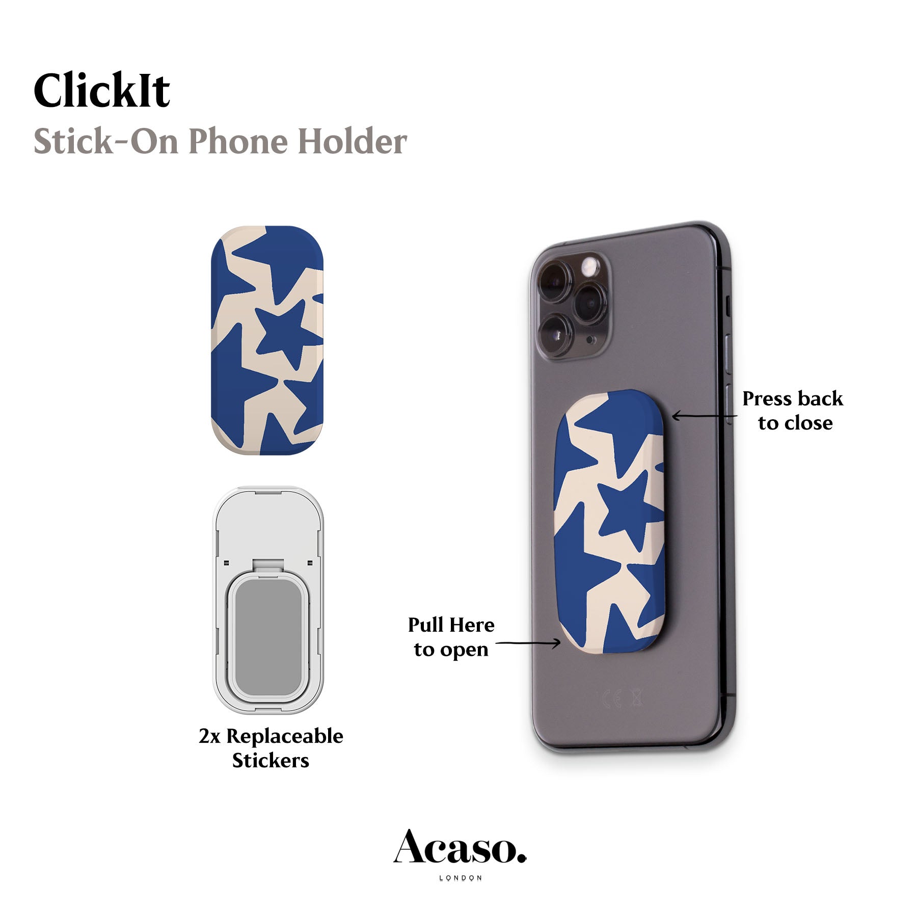 Blue Stars Phone Grip