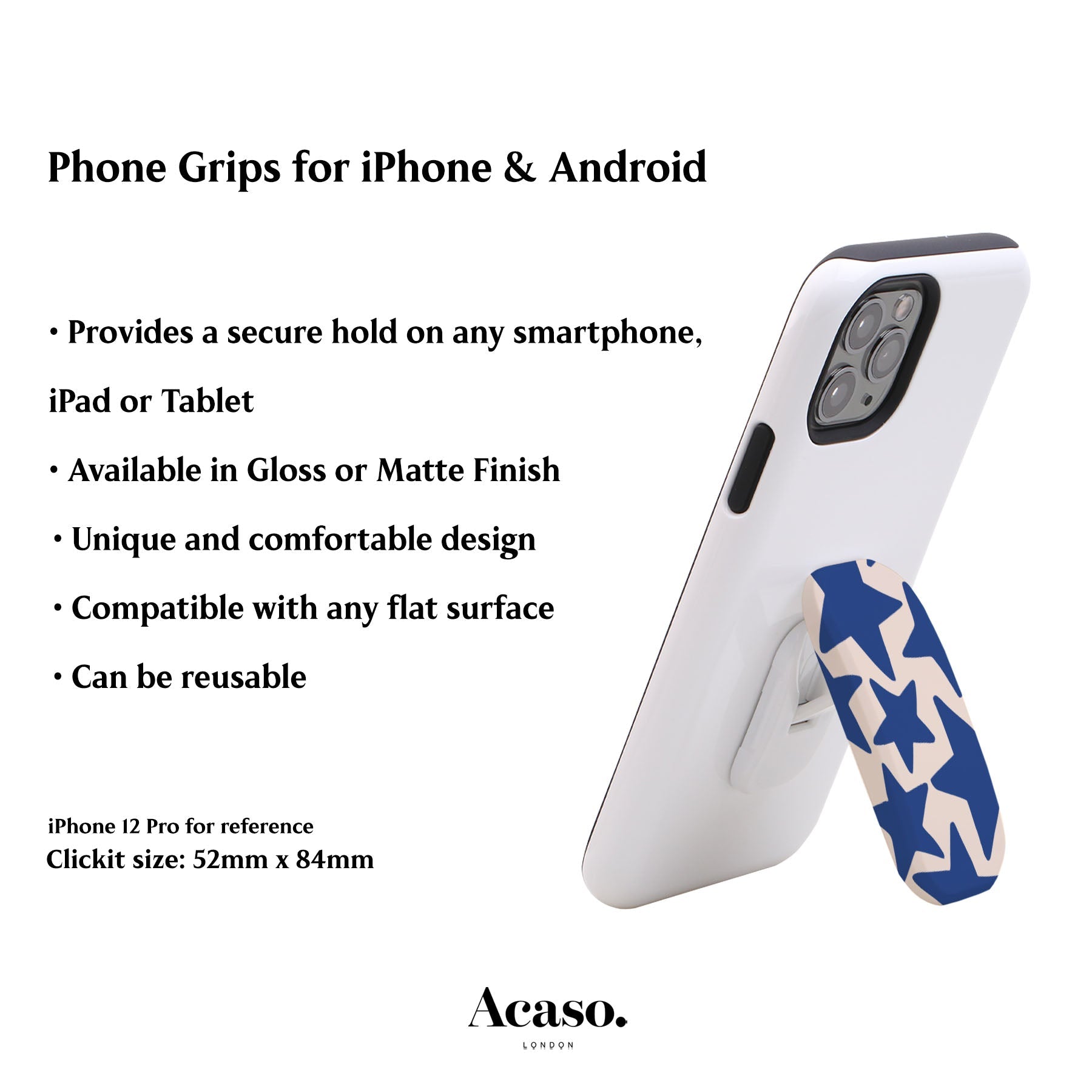 Blue Stars Phone Grip