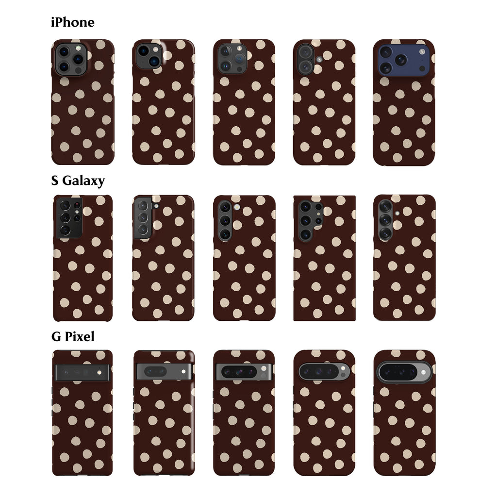 Chocolate Ella Dots Phone Case