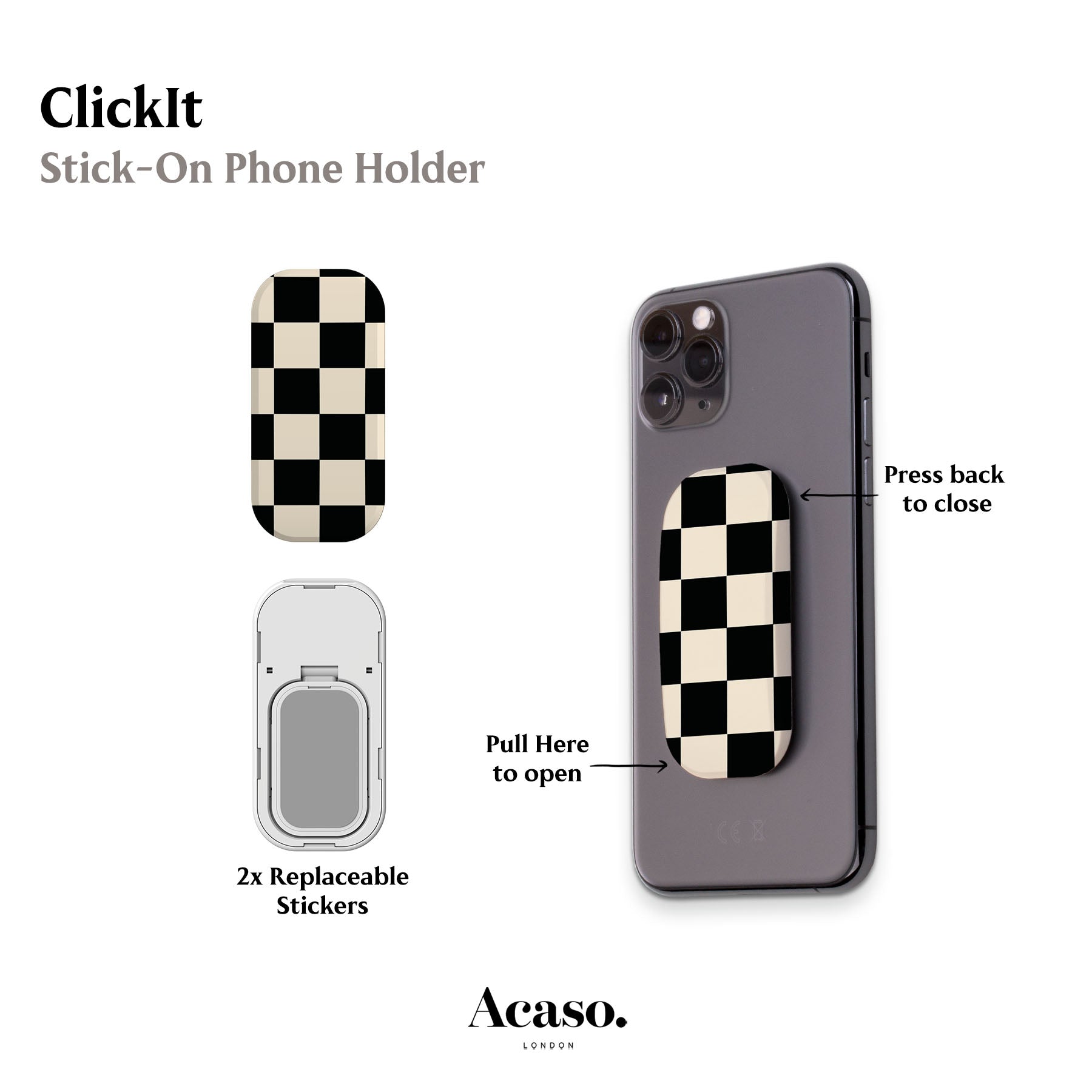 Classic Checkers Phone Grip