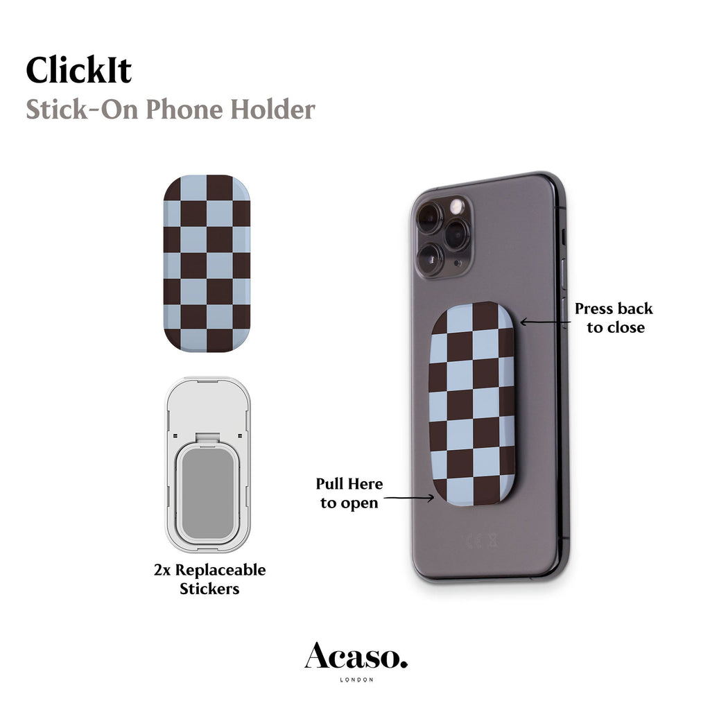 Cool Brown Checker Phone Grip