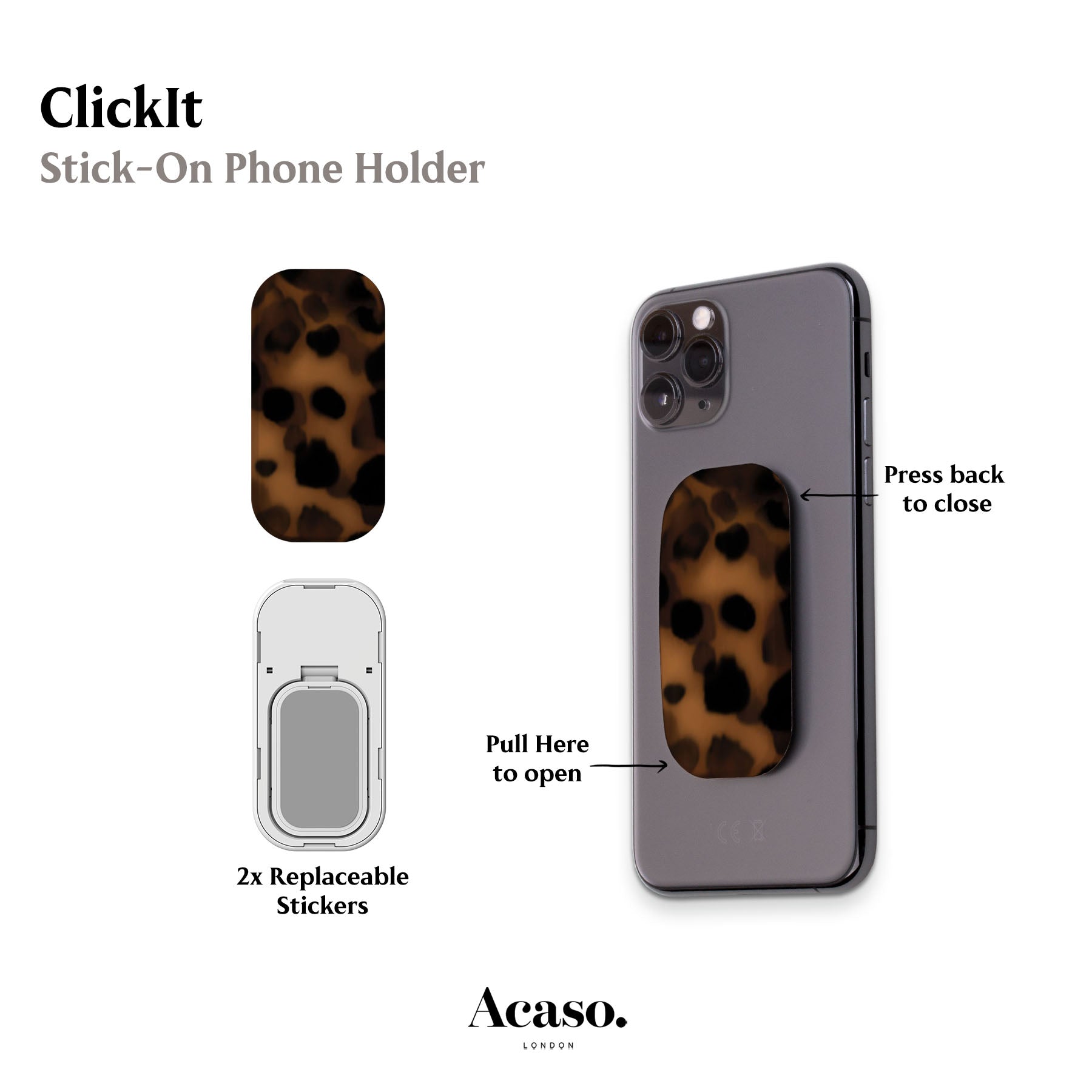 Dark Tortoise Phone Grip