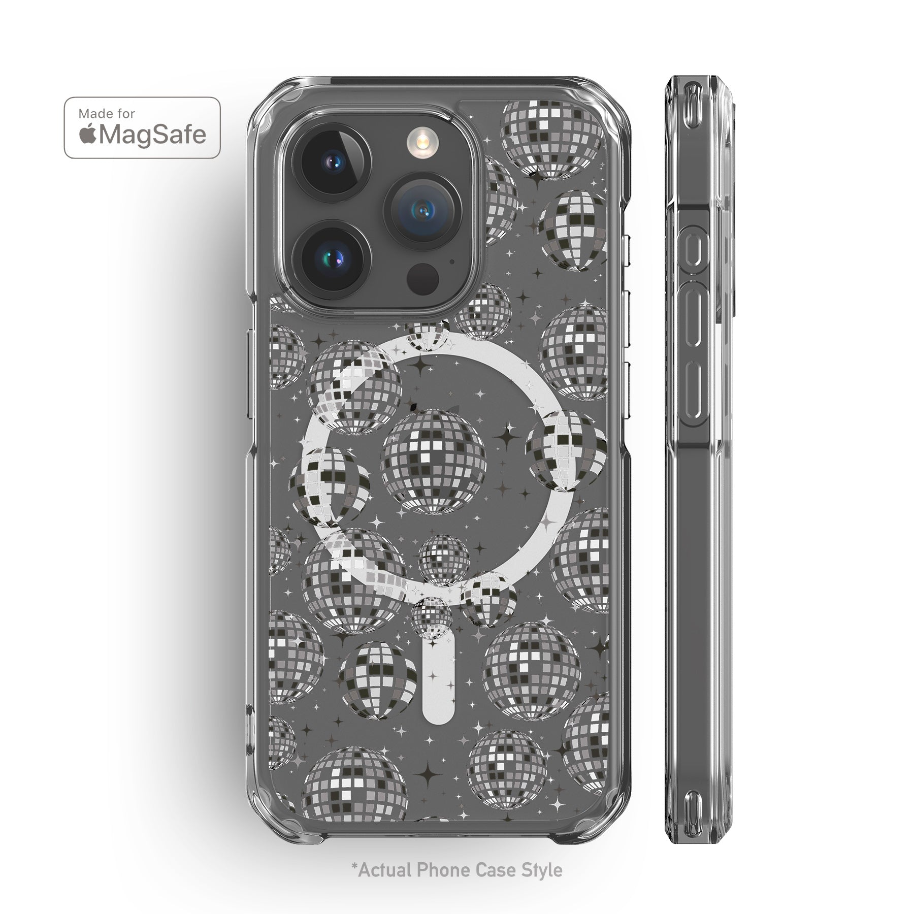 Disco Ball Clear MagSafe iPhone Case