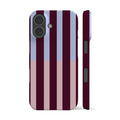 Dusty Blue Rose Stripes Phone Case