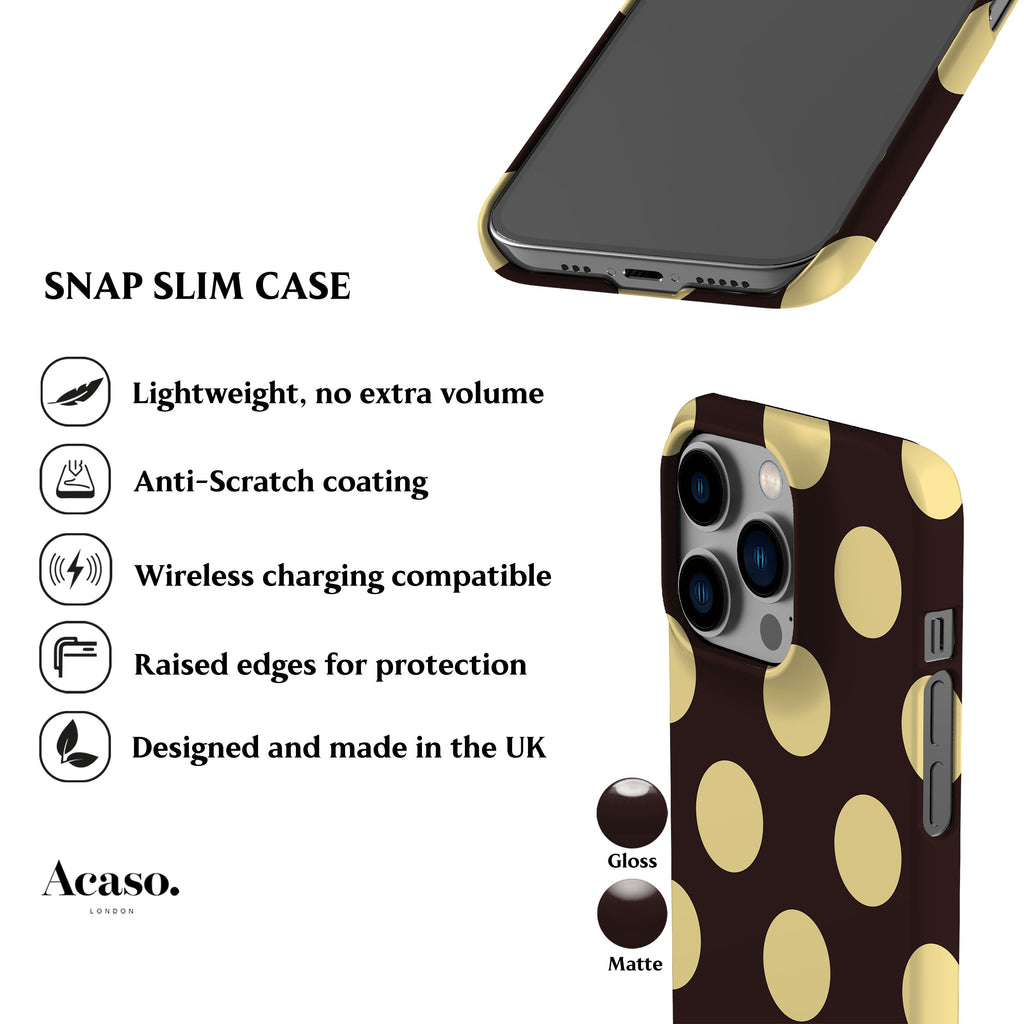 Brown Yellow Feria Dots Phone Case