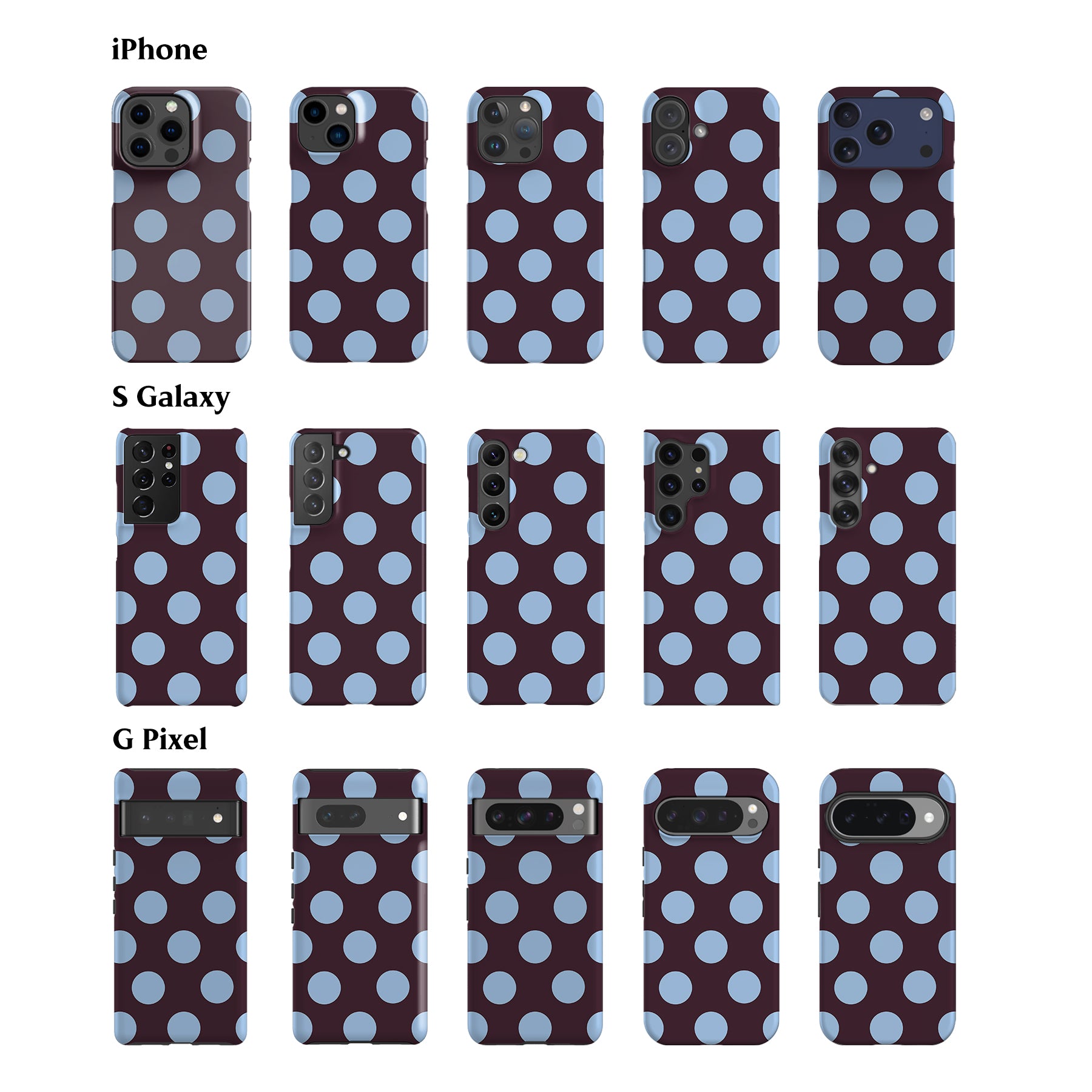 Dark Purple Feria Dots Phone Case
