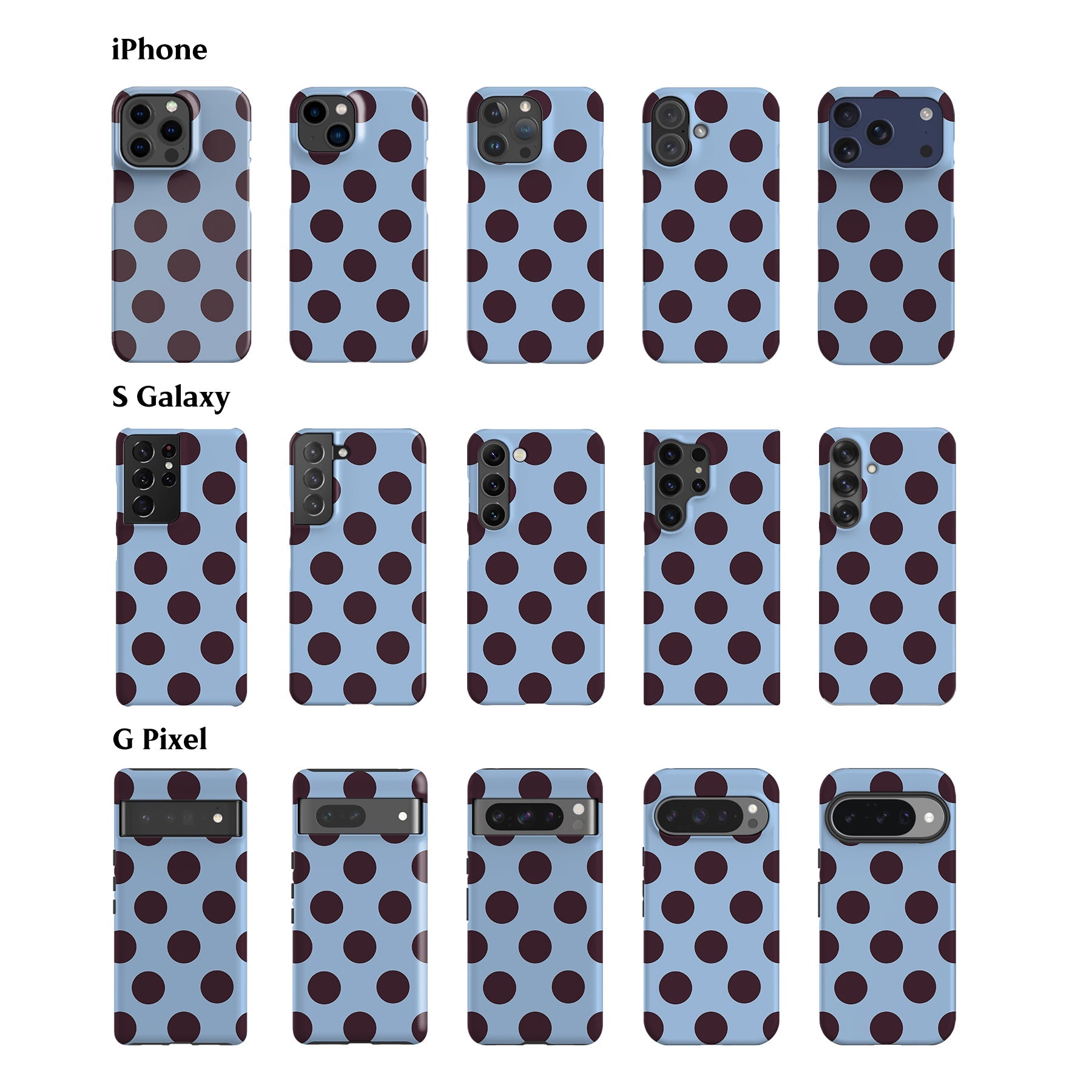 Ice Blue Feria Dots Phone Case