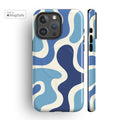 Funky Blue Waves MagSafe iPhone Case