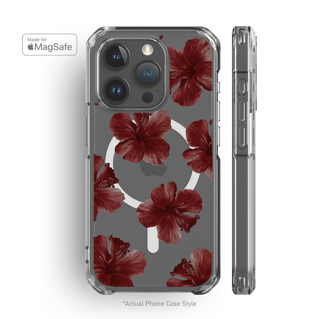 Hibiscus Clear MagSafe iPhone Case