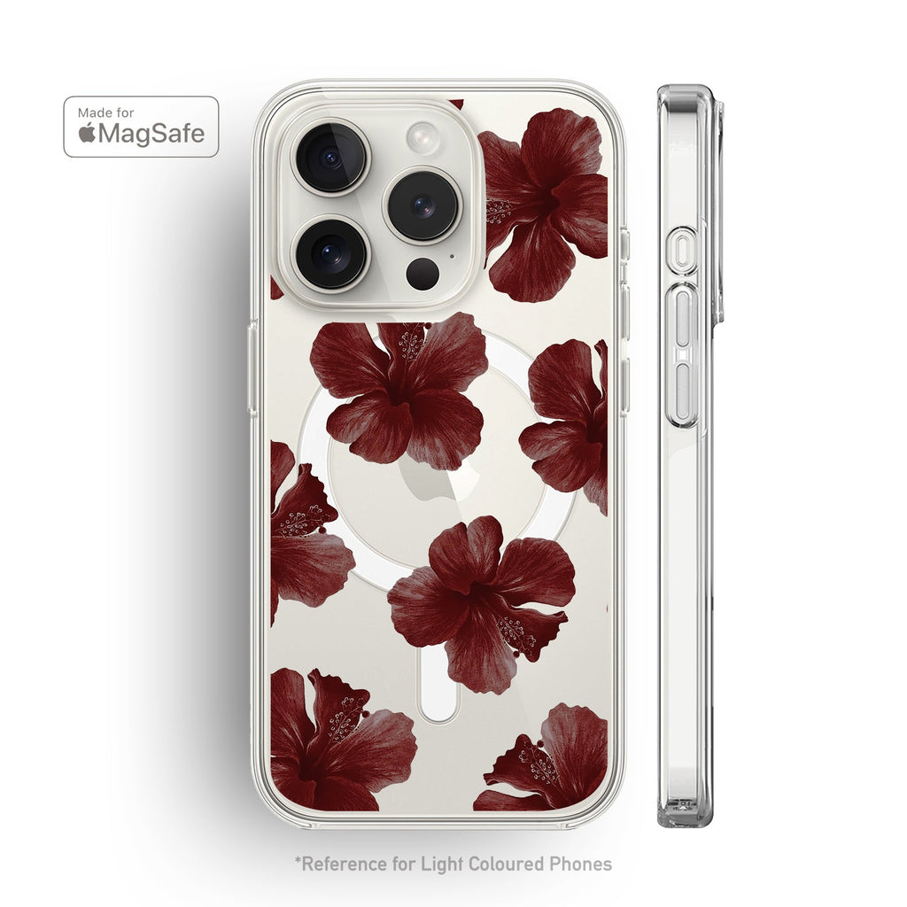 Hibiscus Clear MagSafe iPhone Case