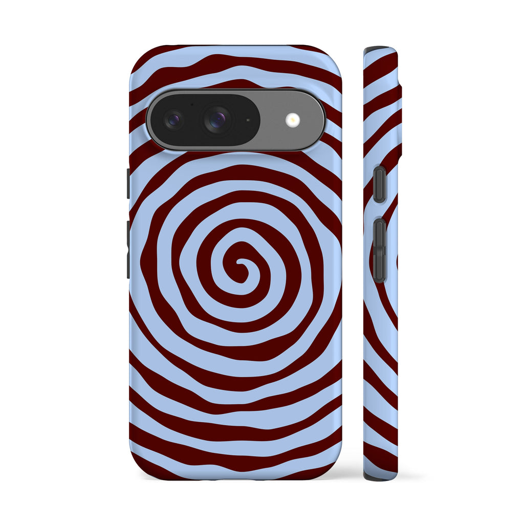 Blue Maroon Spiral Phone Case