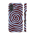 Blue Maroon Spiral Phone Case