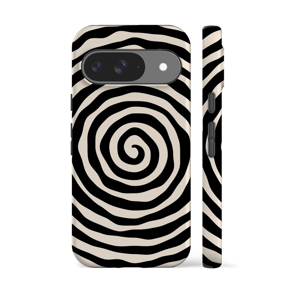 Black Spiral Phone Case