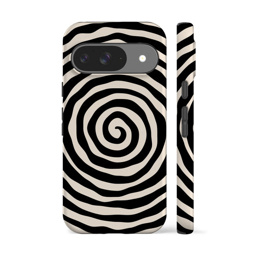 Black Spiral Phone Case