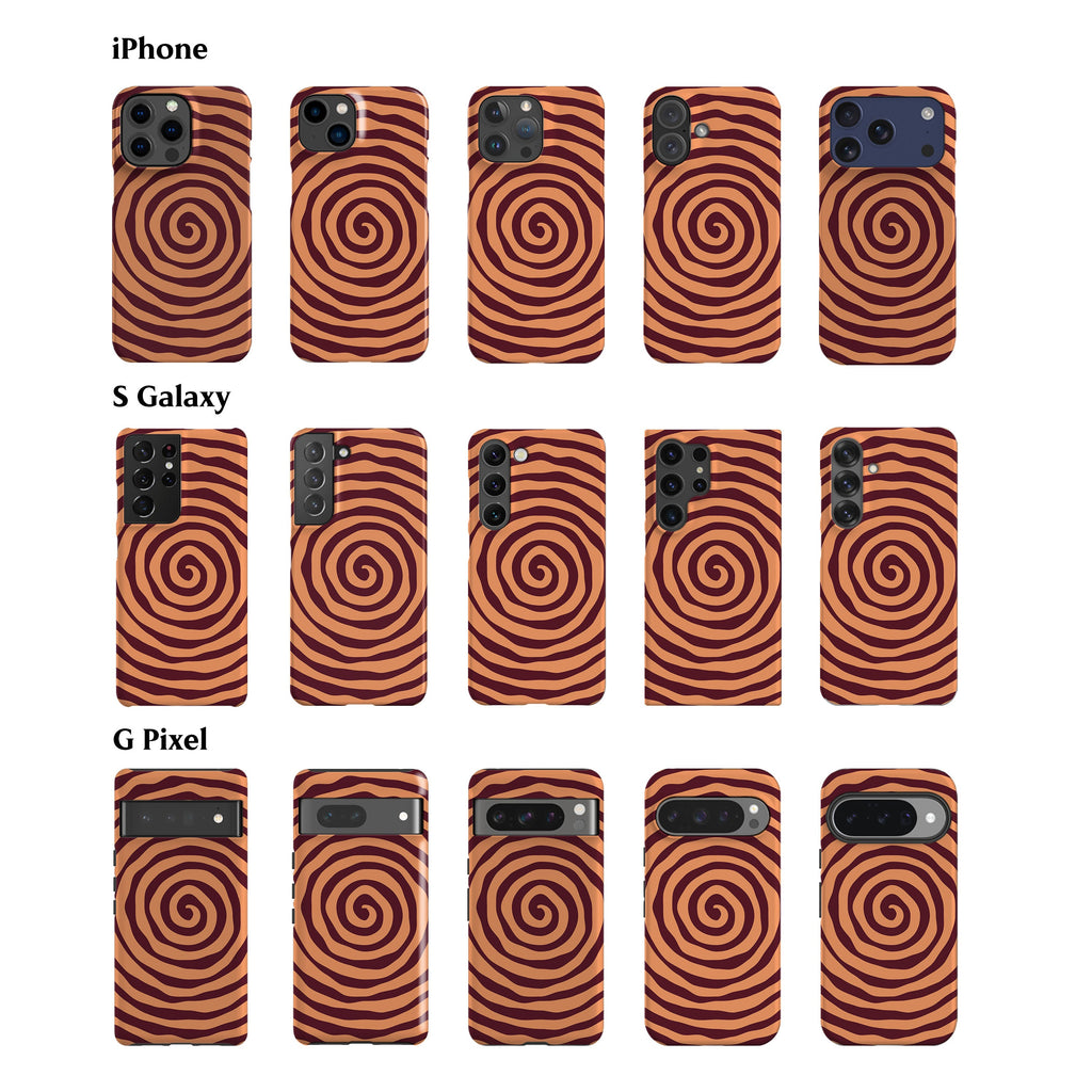 Peach Spiral Phone Case