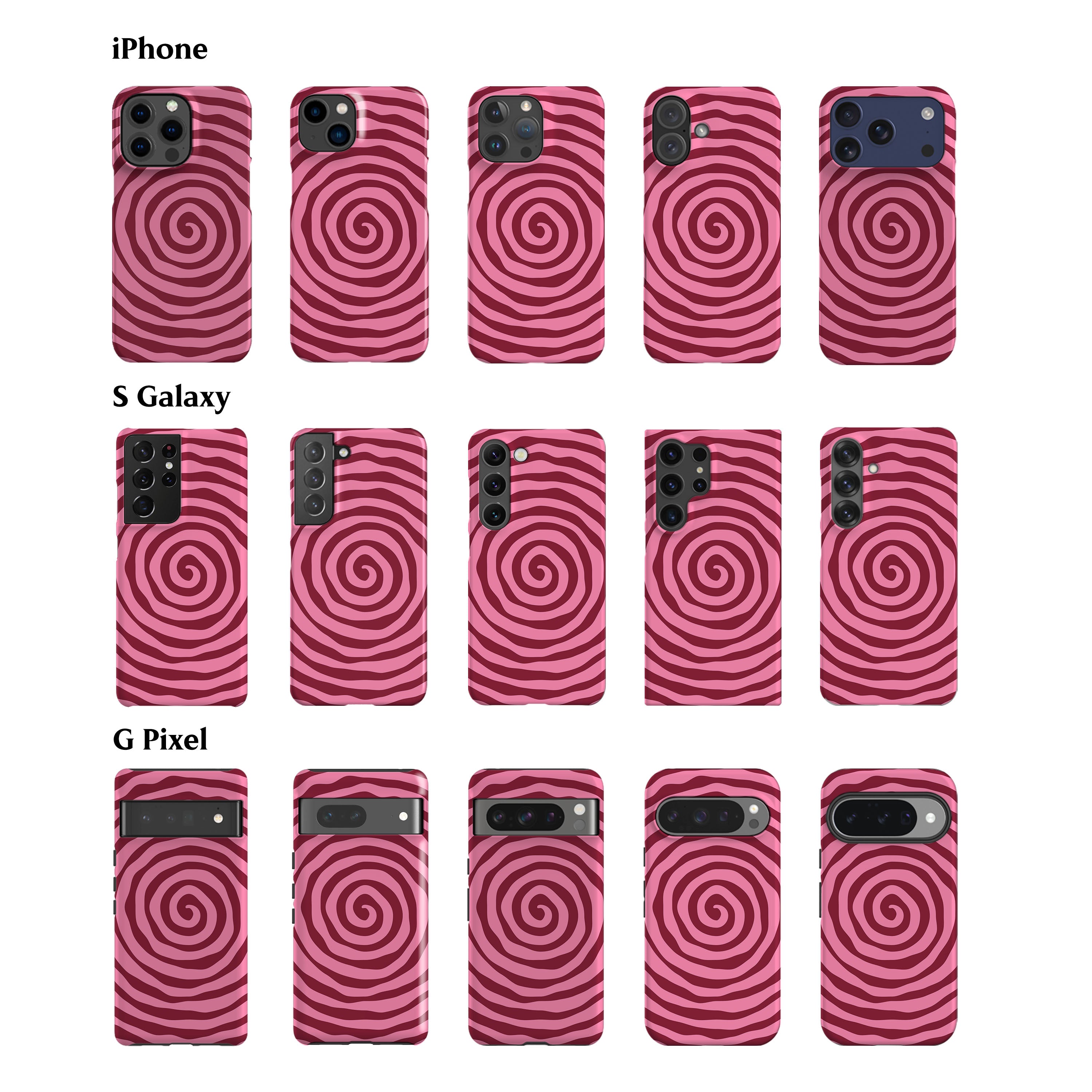 Pink Spiral Phone Case