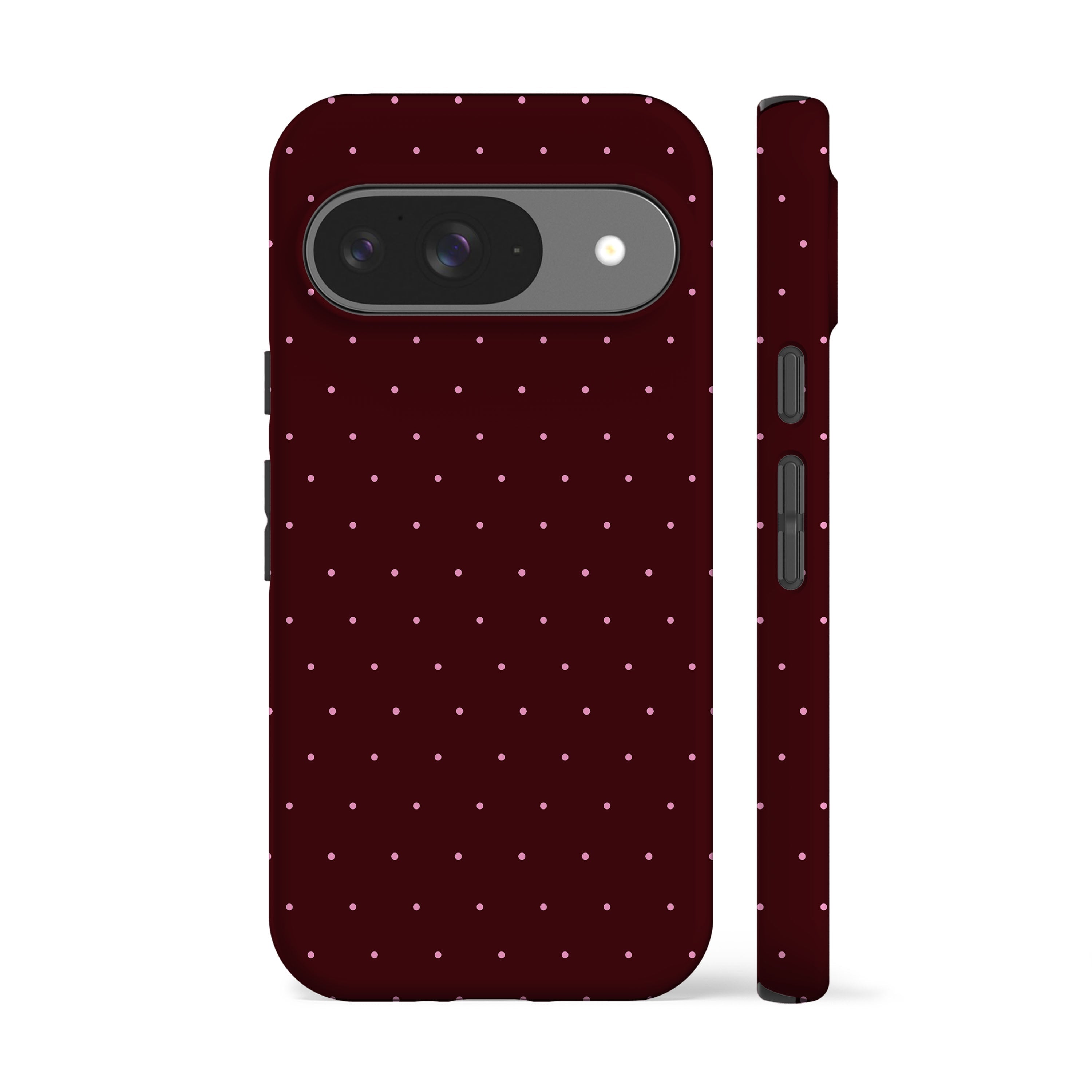 Maroon Mini Polka Dots Phone Case