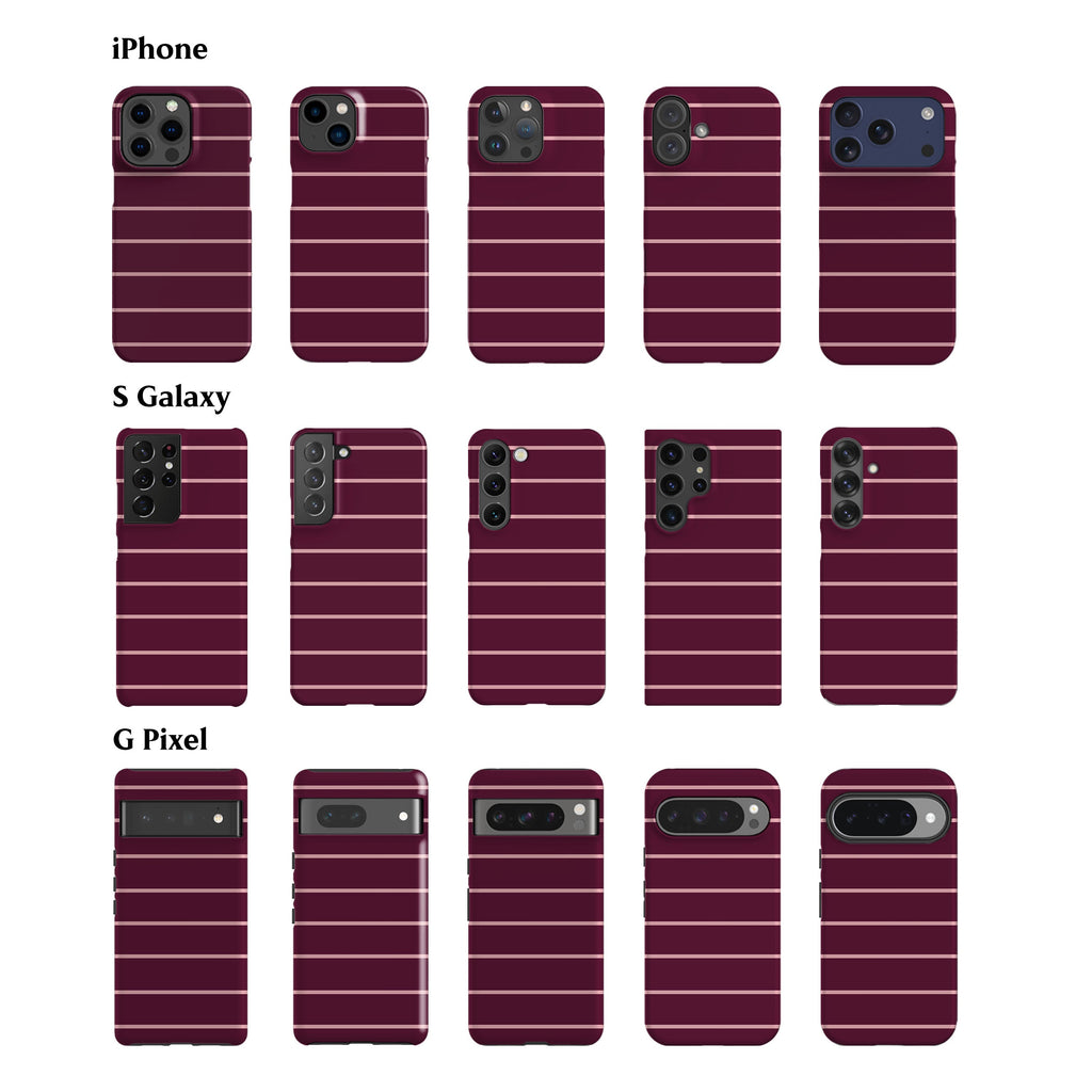Mauve Landscape Striped Phone Case