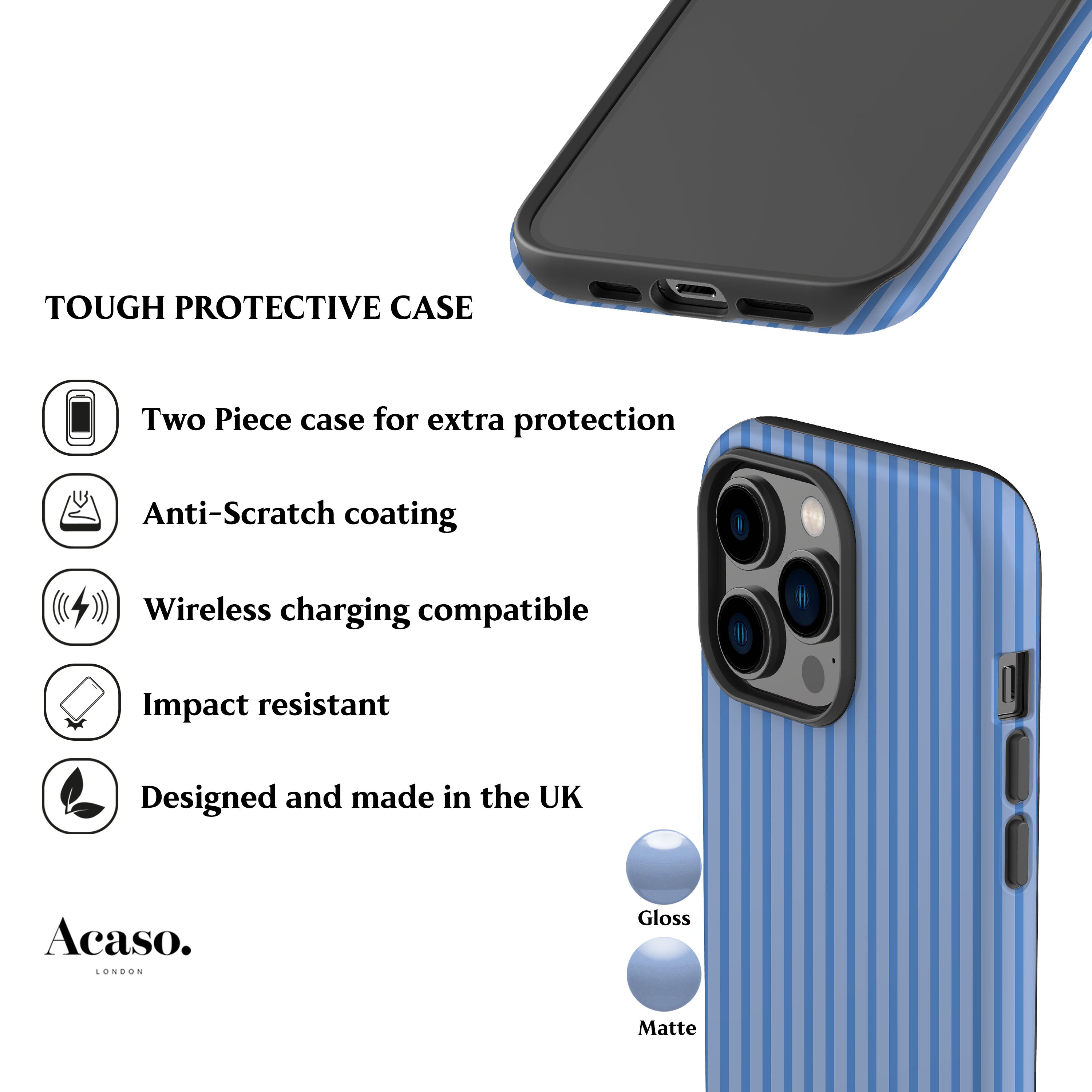 Menorca Blue Stripes Phone Case