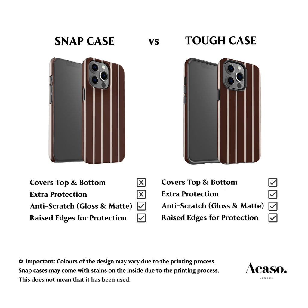 Minimal Brown Striped Phone Case