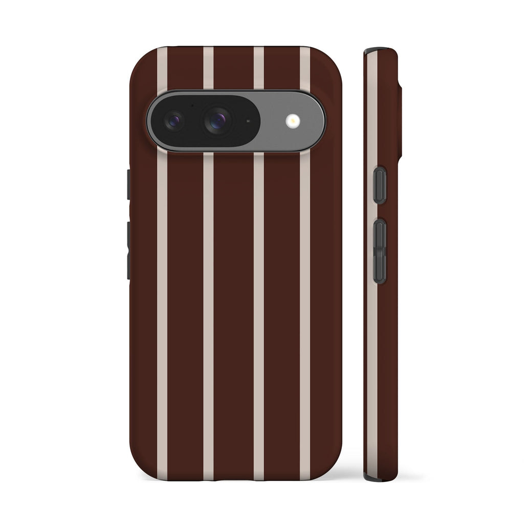 Minimal Brown Striped Phone Case