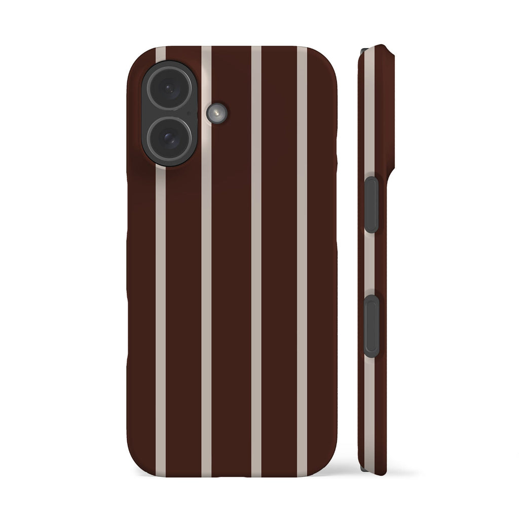 Minimal Brown Striped Phone Case