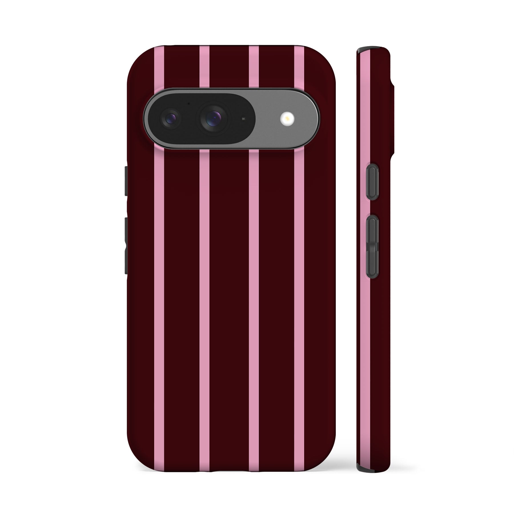 Minimal Maroon Striped Phone Case