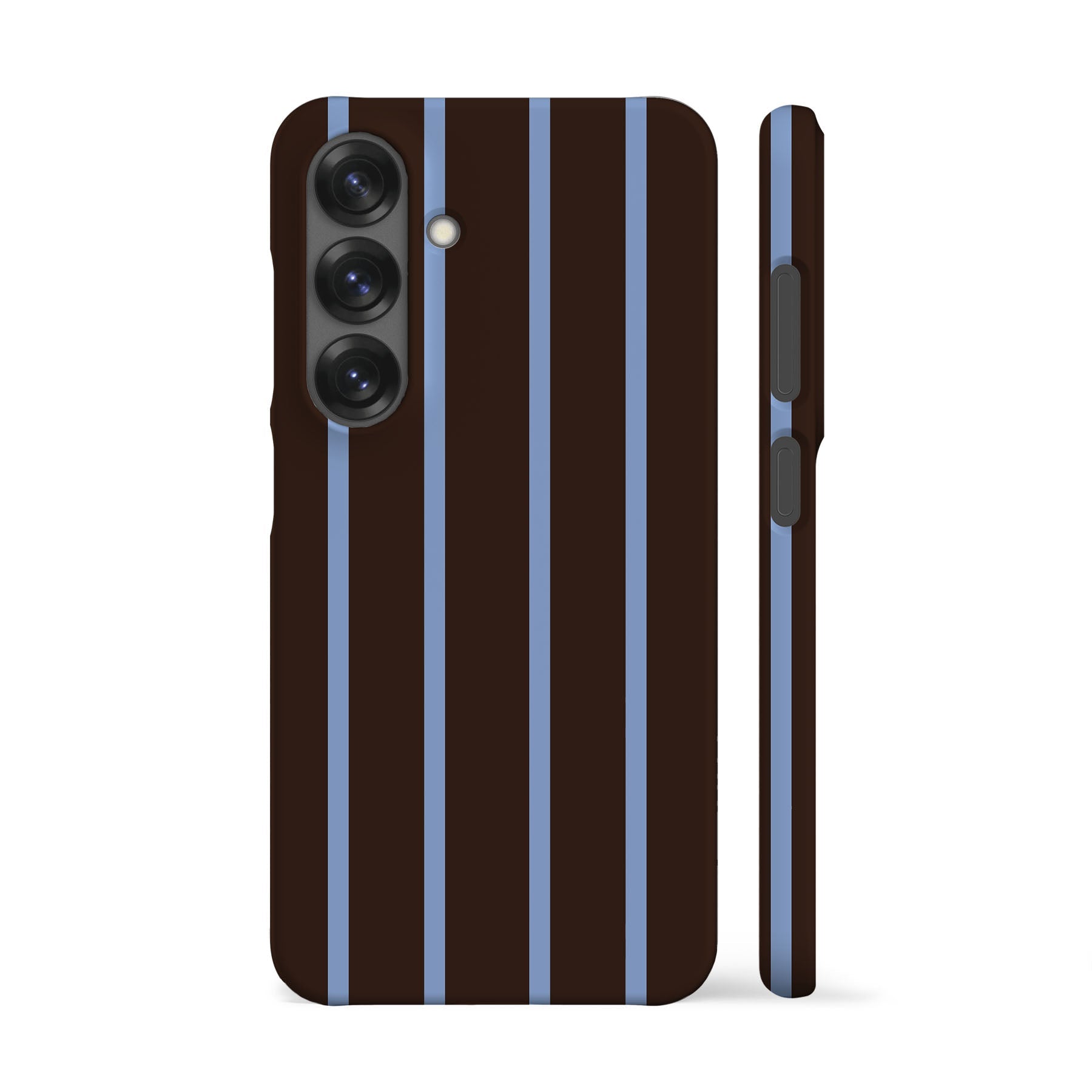 Minimal Brown Blue Striped Phone Case