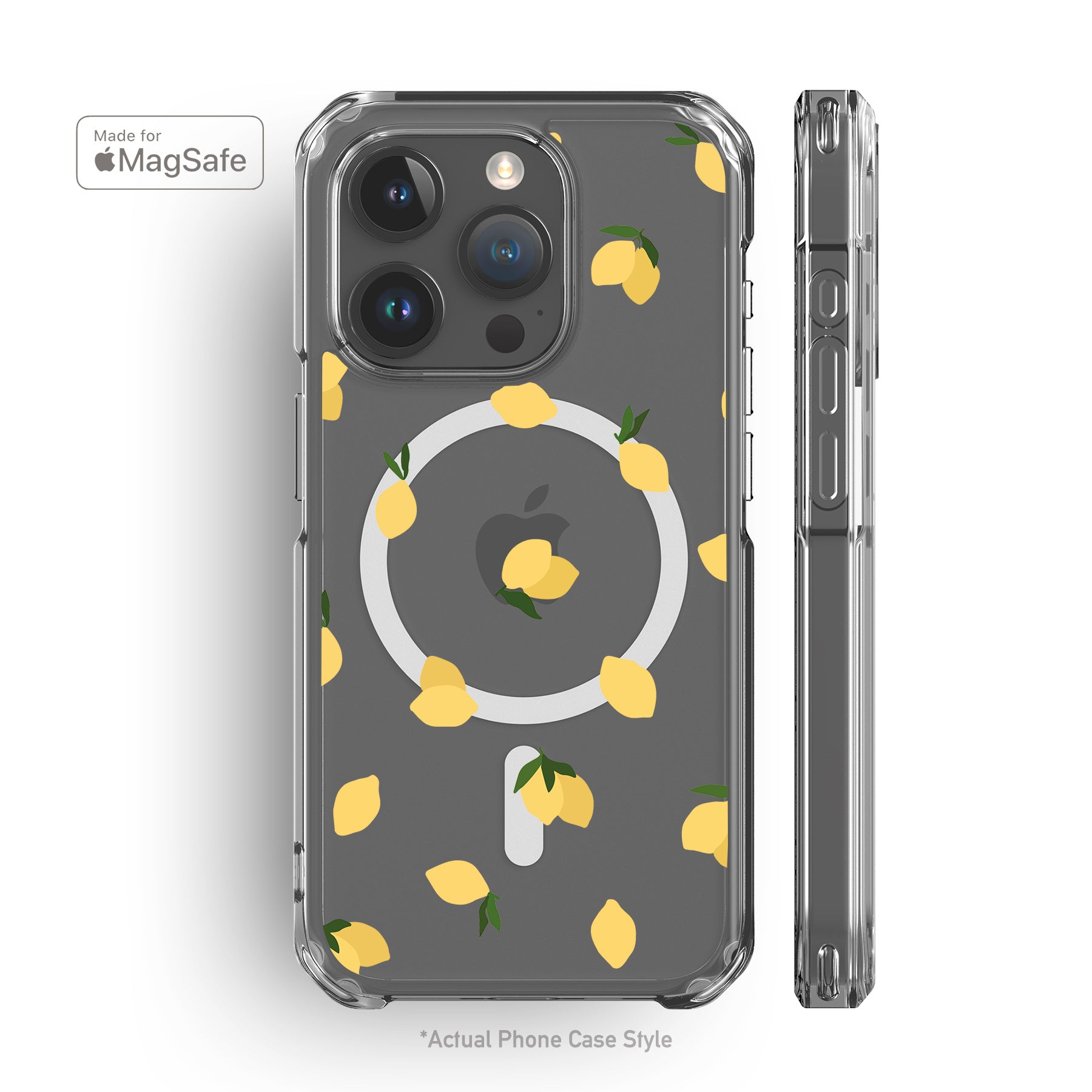 Mini Lemons Clear MagSafe iPhone Case