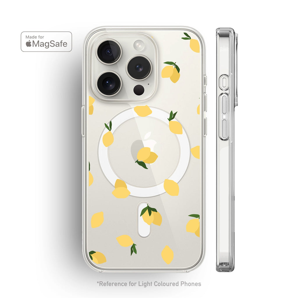Mini Lemons Clear MagSafe iPhone Case