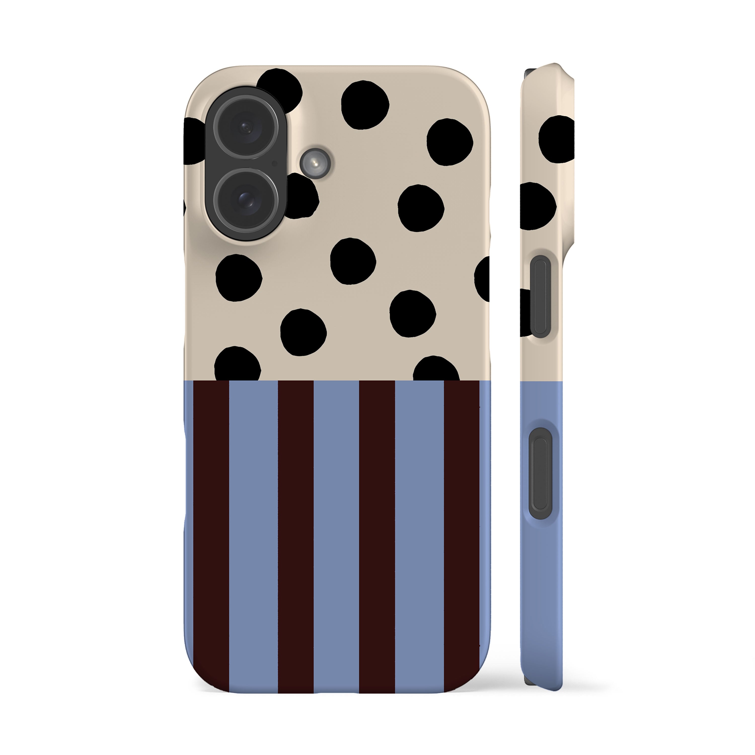 Blue Striped Polka Dot Phone Case