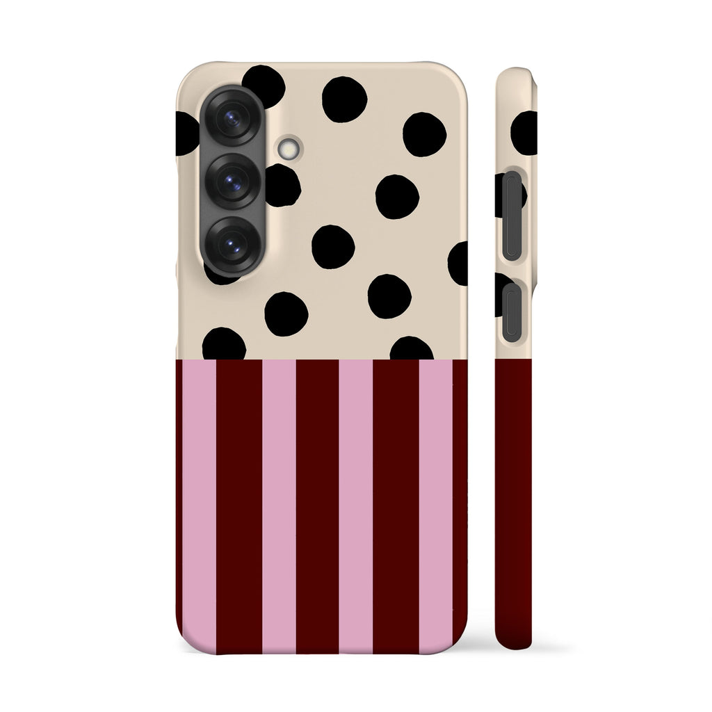 Pink Striped Polka Dot Phone Case