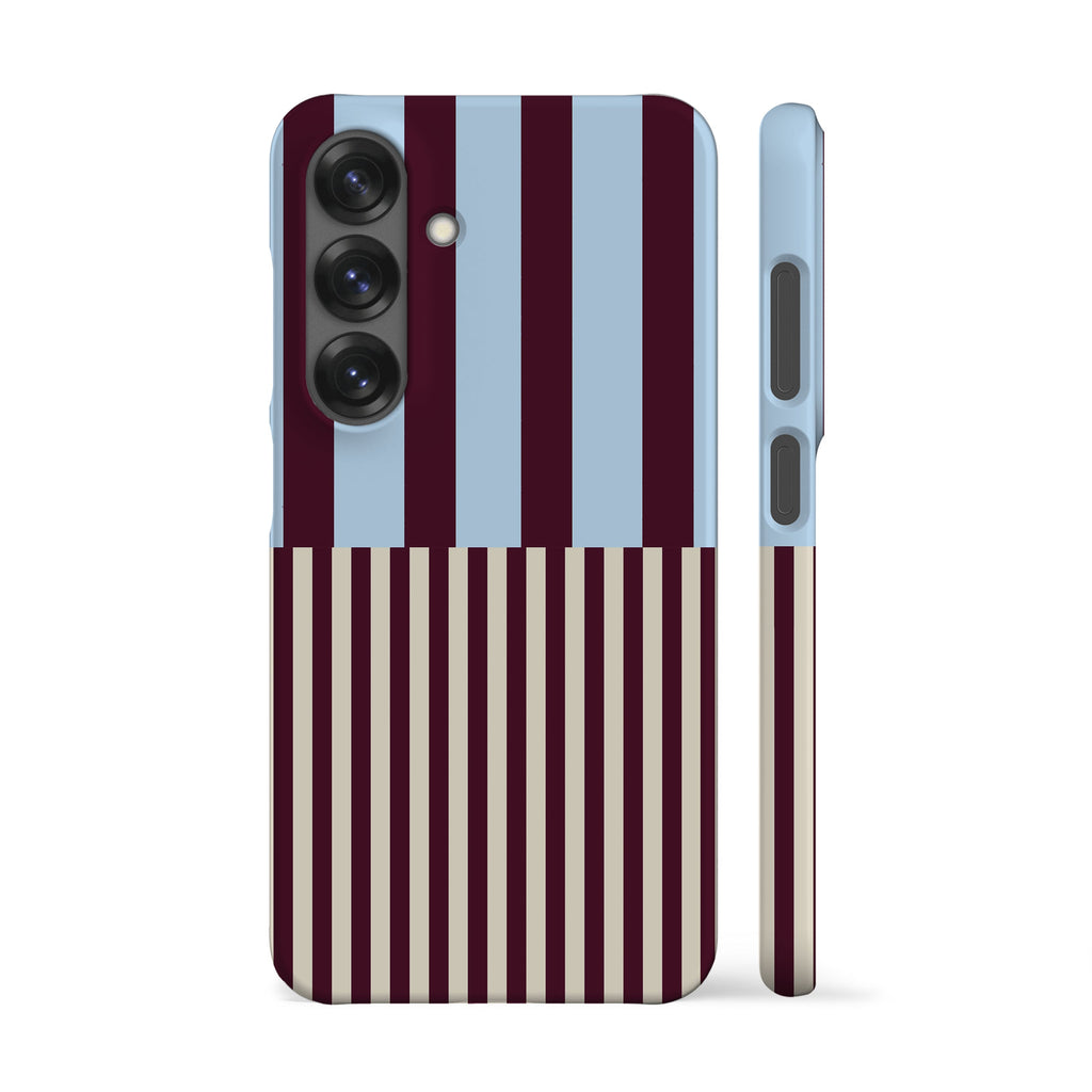 Blue Maroon Modern Stripes Phone Case