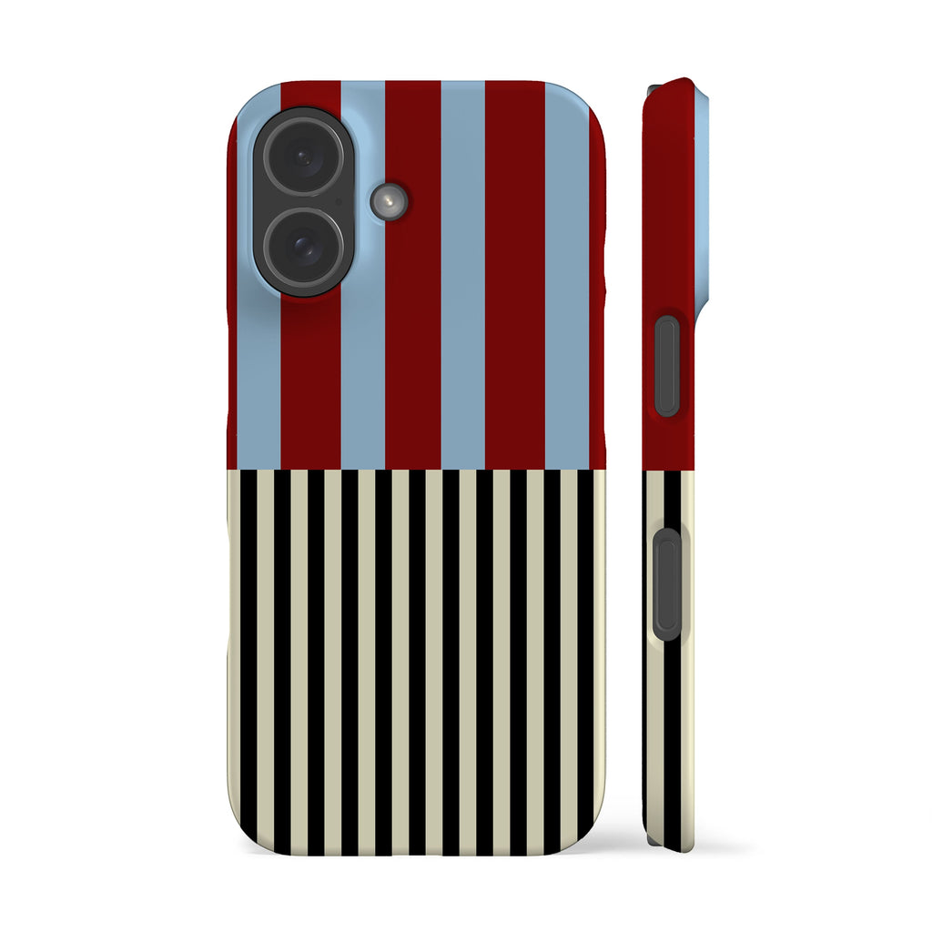 Red Blue Modern Stripes Phone Case