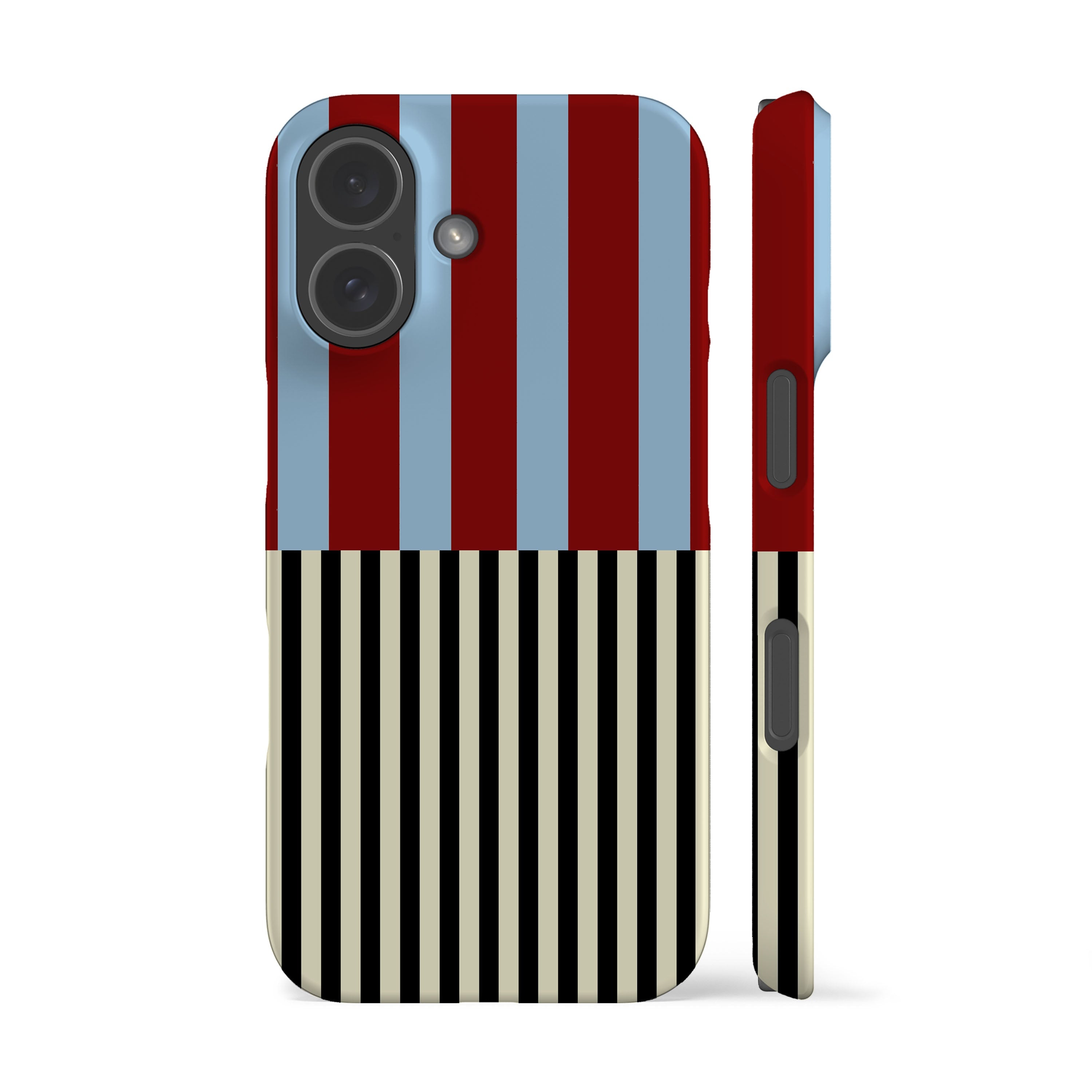 Red Blue Modern Stripes Phone Case