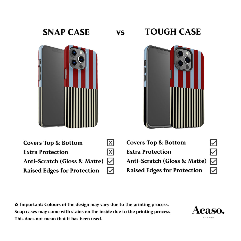 Red Blue Modern Stripes Phone Case